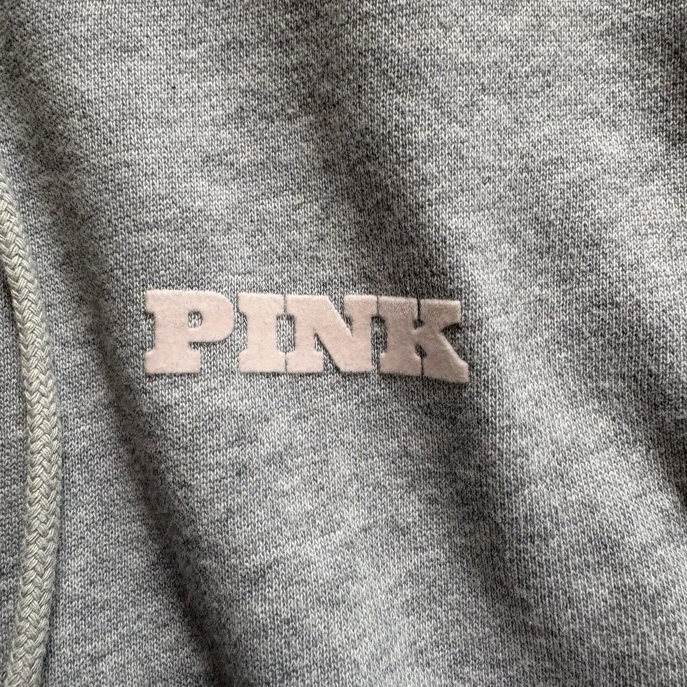 Victoria's Secret PINK Hoodie & Jogger Set Gray Size Large Pullover Sweatpants - Picture 5 of 16